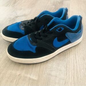 Nike SB Alleyoop Skateboard Skate Shoes Sneakers Blue Black Youth Size 7Y